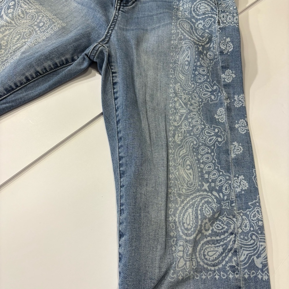 Liverpool Bandana Print Jeans | Paisley Patchwork Denim | Size 6 - Picture 12 of 13
